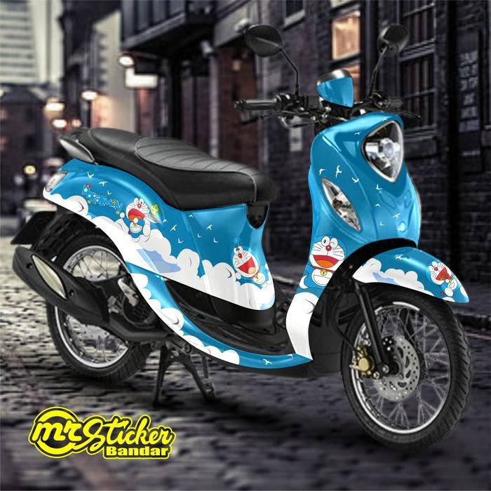 Decal Fino Full Body Dekal Stiker Fino FI Premium Grande Full BlokVariasi Motif Doraemonn Motorcycle