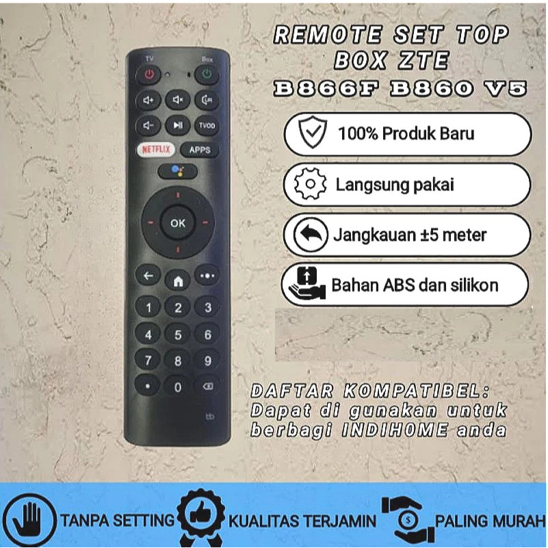 INDIHOME Remote STB Indihome Smart ZTE B866F B860 V5 B 866 F B 860