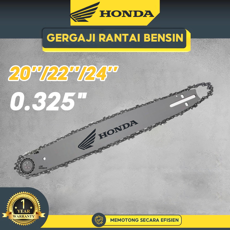 HONDA Bar Senso 20/22/24 inch Guide Bar Chainsaw Dan .325 Rantai Potong Chainsaw