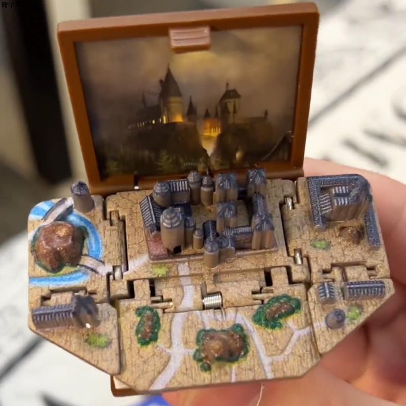3D Magic Castle Mystery Hidden World Foldable Book Keychain Pop Up Surprise Pop Finger Handheld Game