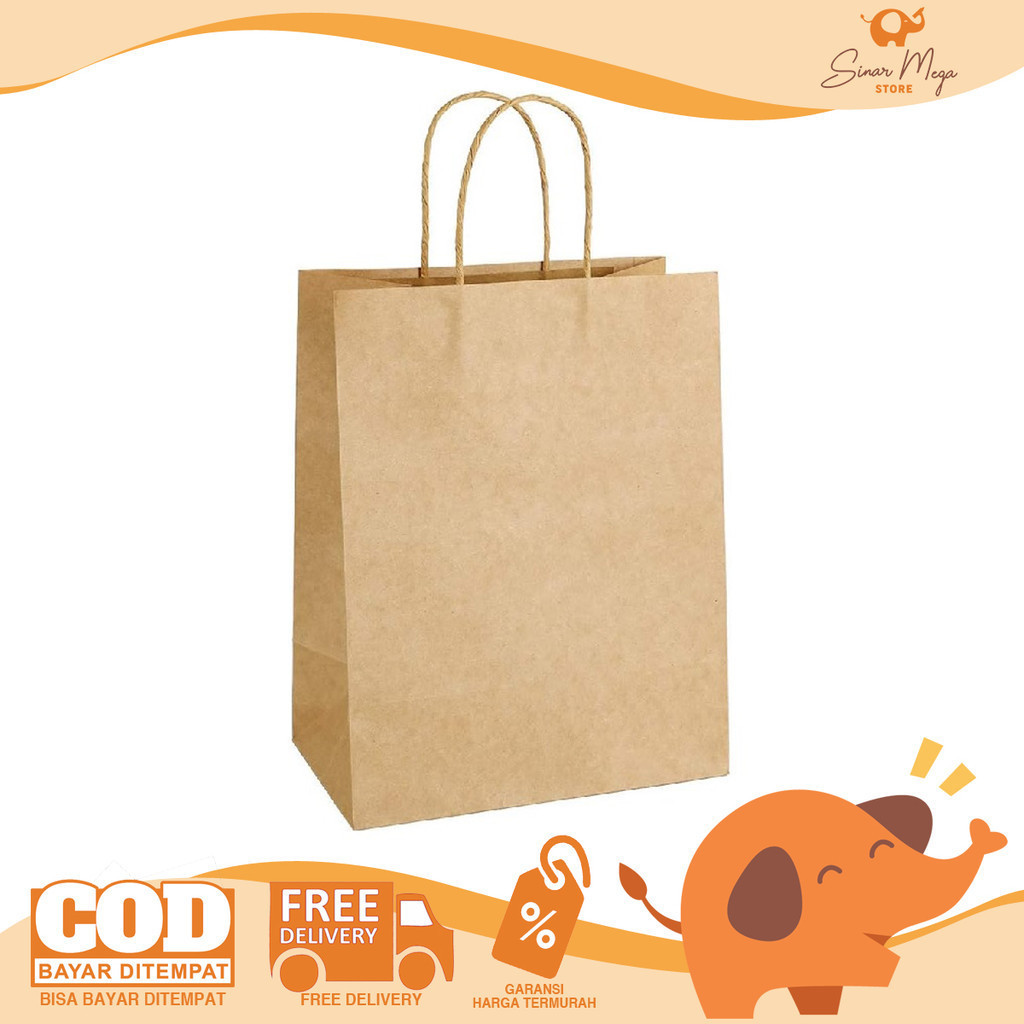 OKEY Kraft Paper Bag SATUAN Tas Kertas Polos