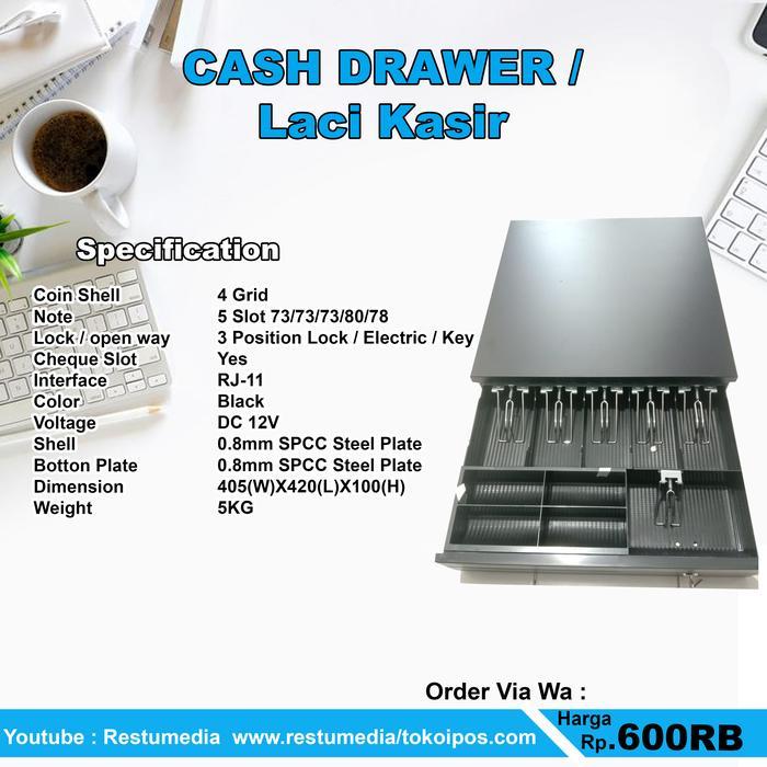 CASH DRAWER / LACI UANG / LACI KASIR 5 Skat