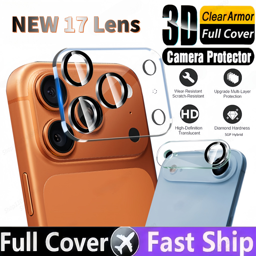 Luxury For 17 HD Clear Lens Camera Protector Tempered Glass For iPhone 17 Pro Max 17 Air Anti-Glare 