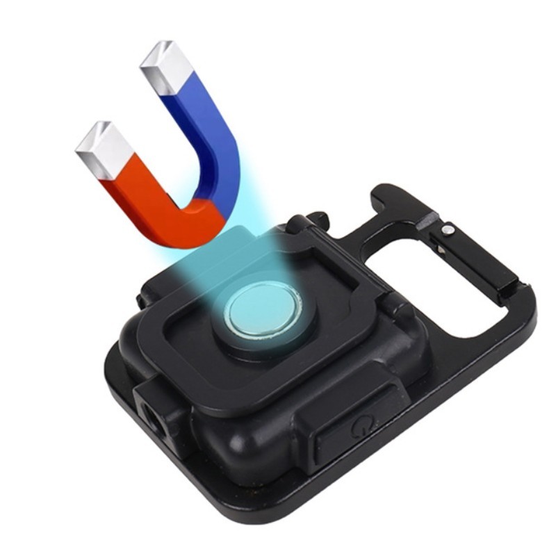 Senter Mini Led Cob Gantungan Kunci Besi Lampu Kecil Keychain Camping Alumunium Cas Usb