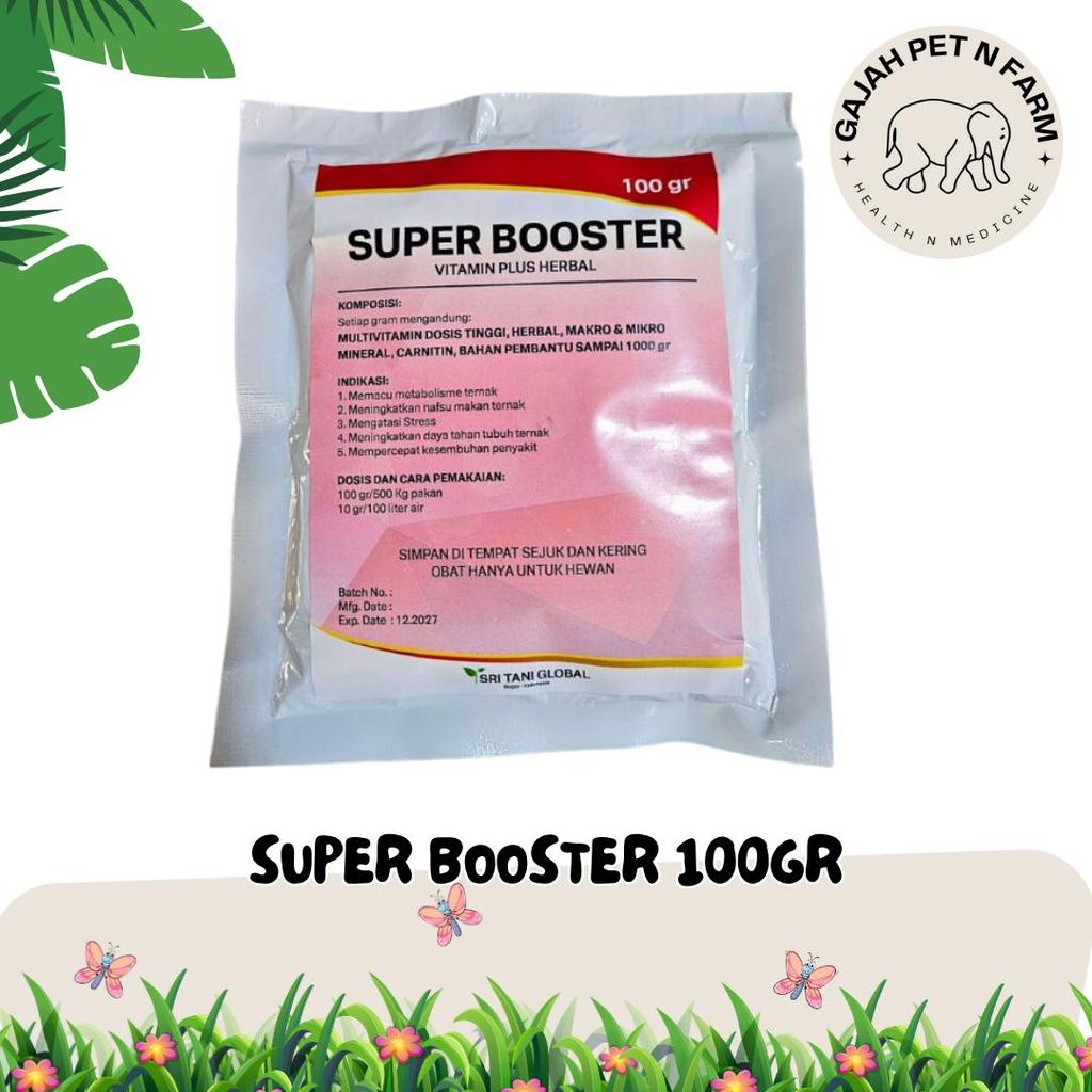 Super Booster 100 gr - Suplemen Untuk Nafsu Makan Ternak - Obat Nafsu Makan Kambing - Obat Nafsu Mak