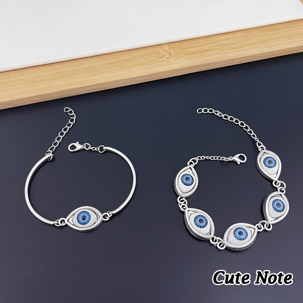 Cute Note gelang aksesori perhiasan gelang mata setan mata biru akrilik eropa dan amerika C1362