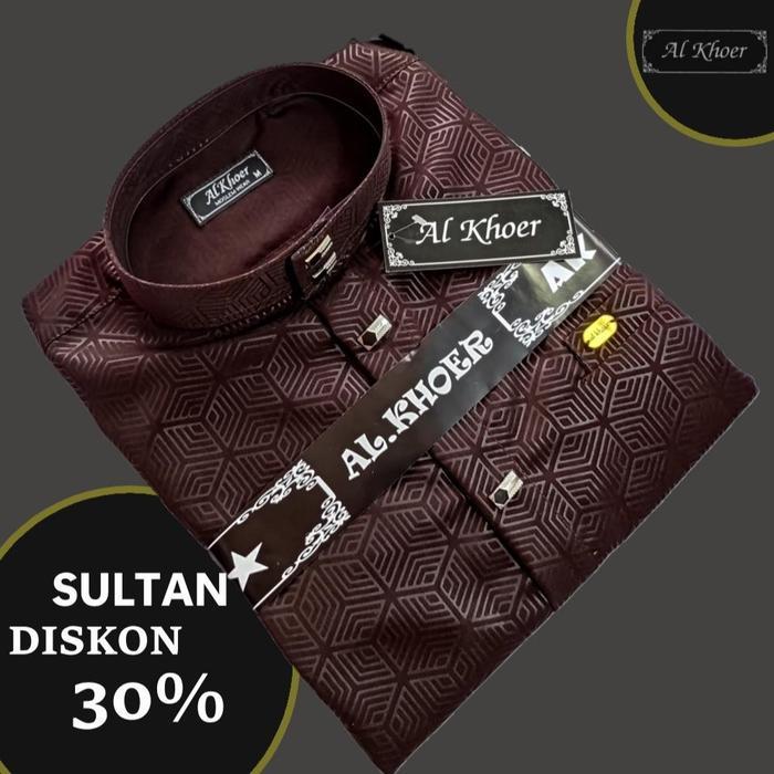 [Promo] kemeja sultan kemko pria dewasa kemko kurta sultan embos lengan panjang Hijau Hitam Koko Abu