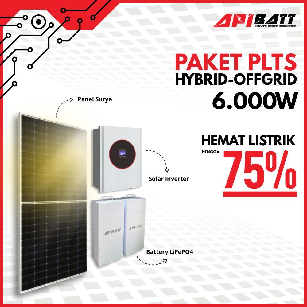 APIBatt PLTS HYBRID-OFFGRID 6000W SIAP PASANG