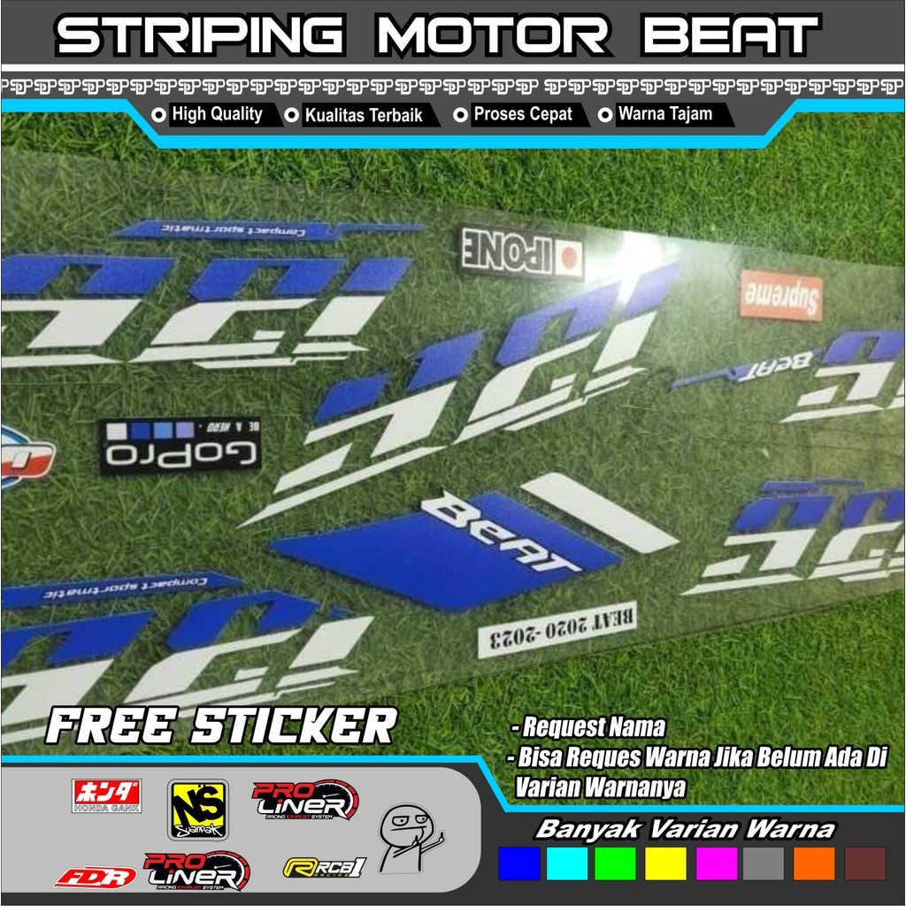 Striping Transparan List Vietnam Honda Beat Deluxe 2020/2021/2022/2023/204 | Stiker Beat Street New 
