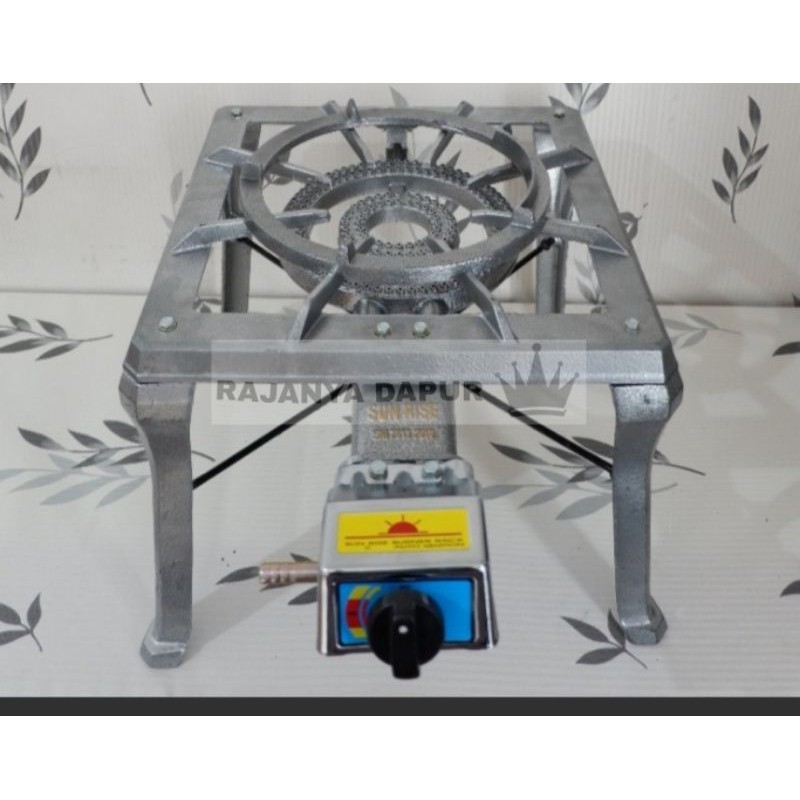 Kompor gas 1 tungku bodi cor SUN RISE tipe 401 auto KT SNI - kompor sr 401auto kt -kompor sr 401a KT