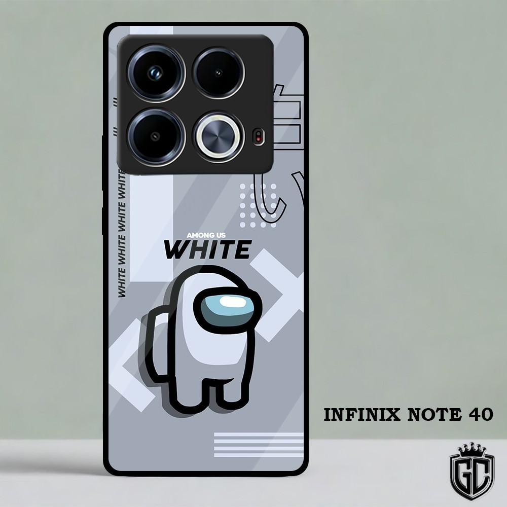 [KN09] Case Glossy Case  | INFINIX NOTE 40 | CASE KEKINIAN LUCU | Casing Hp Kilau Motif AMONG US