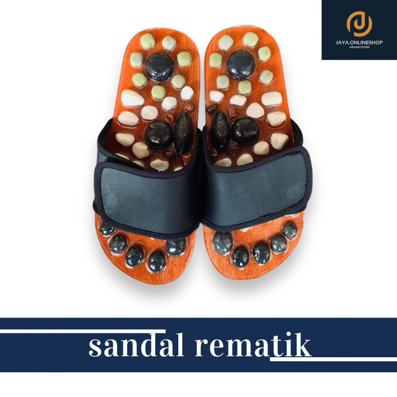AURESTORE sandal rematik pria / sandal rematik wanita / sandal rematik batu alam / sandal kesehatan 