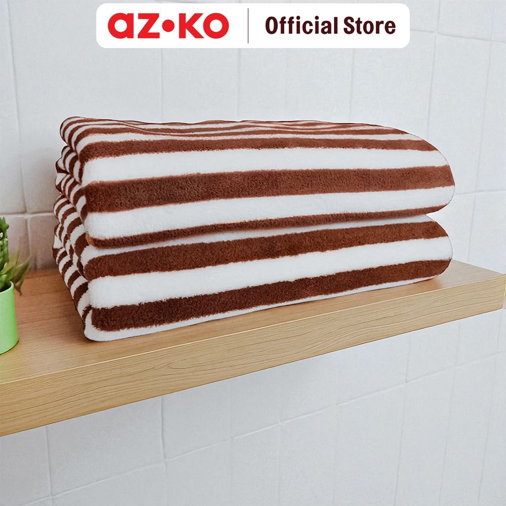 AZKO Forhom 50x100 cm Handuk Travel Microfiber - Cokelat Bath Towel Towels Handuk Badan Perlengkapan