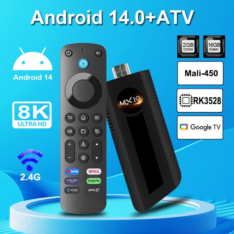 Mortal MX10 F8PRO TV Stick RK3528 Quad Core Android 14.0 2GB RAM 16GB ROM Wifi6 8K BT5.0 New Factory
