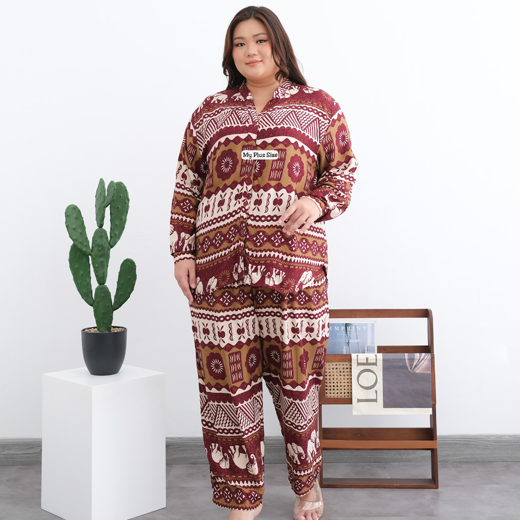 Setelan Celana Etnik Jumbo Wanita 4014 3868 & 3968, Ld 135 & 150 cm