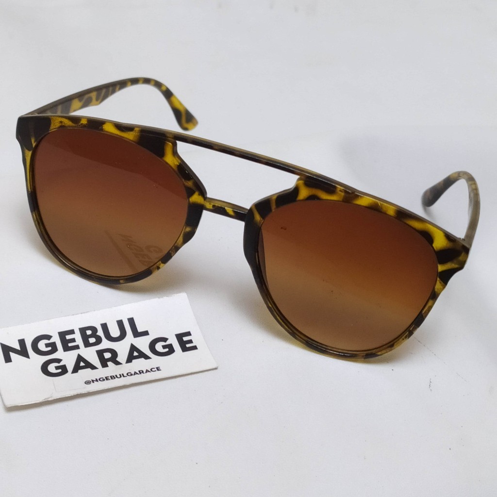 Kacamata CAT EYE TEBAL Dewasa Premium Frame COKLAT HITAM Kaca COKLAT GRADASI