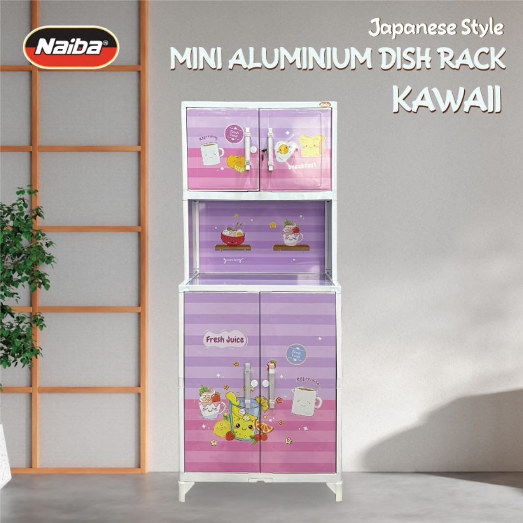 NAIBA 8024 - Mini Dish Rack | Lemari sayur Plastik | Rak Piring Naiba| Naiba Rak piring | Rak Sayur 
