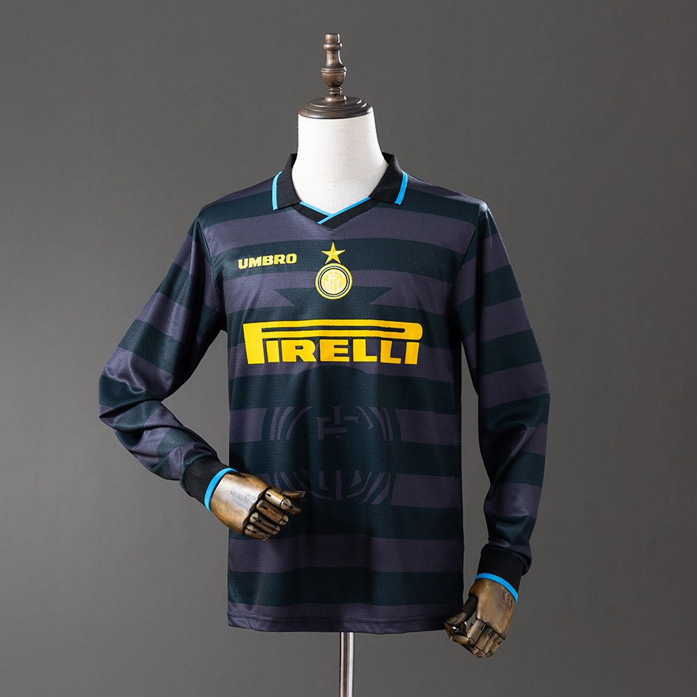 Jersey Inter Milan 97/98 Third Away Long Sleeve Retro T shirt pria