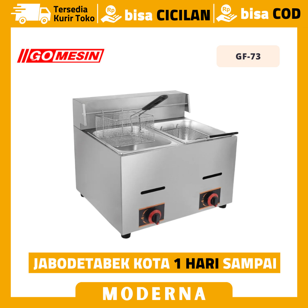 Deep Fryer Gas Gomesin GF-73 Gas Deep Fryer 2 Tank Garansi Resmi