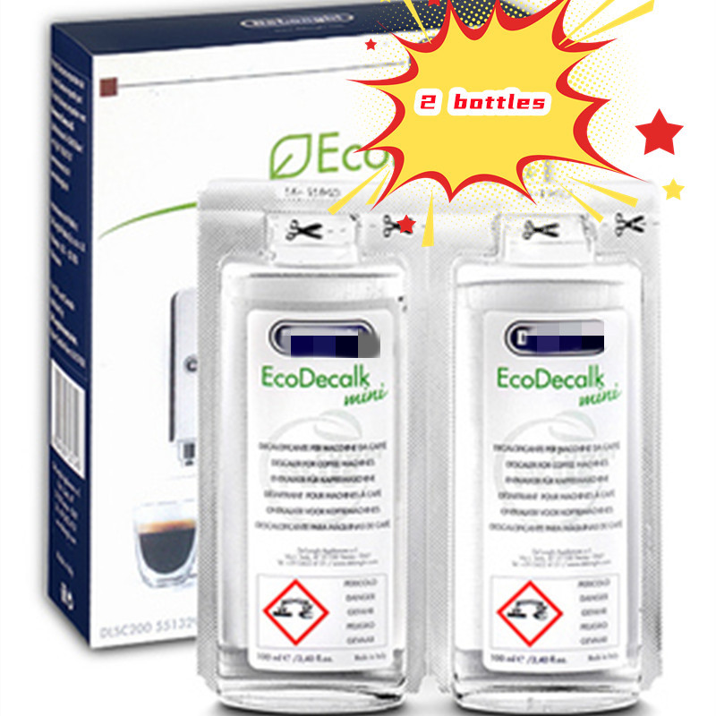2 bottles 100ML original coffee machine cleaning fluid for DeLonghi full semi-automatic coffee machi