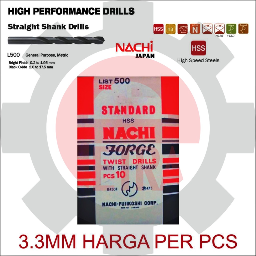 MATA BOR BESI NACHI 3.3MM / MATABOR BESI NACHI 3.3 MM NACHI FORGE