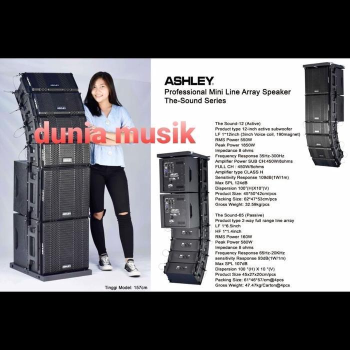 speaker line array ashley the sound serie 6.5 inch sub 12inch aktif