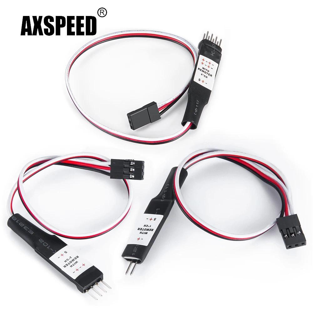 AXSPEED Saklar Lampu Penerima RC Kontrol Hidup/Mati Saklar Elektronik untuk Mobil RC Axial SCX24 Dea