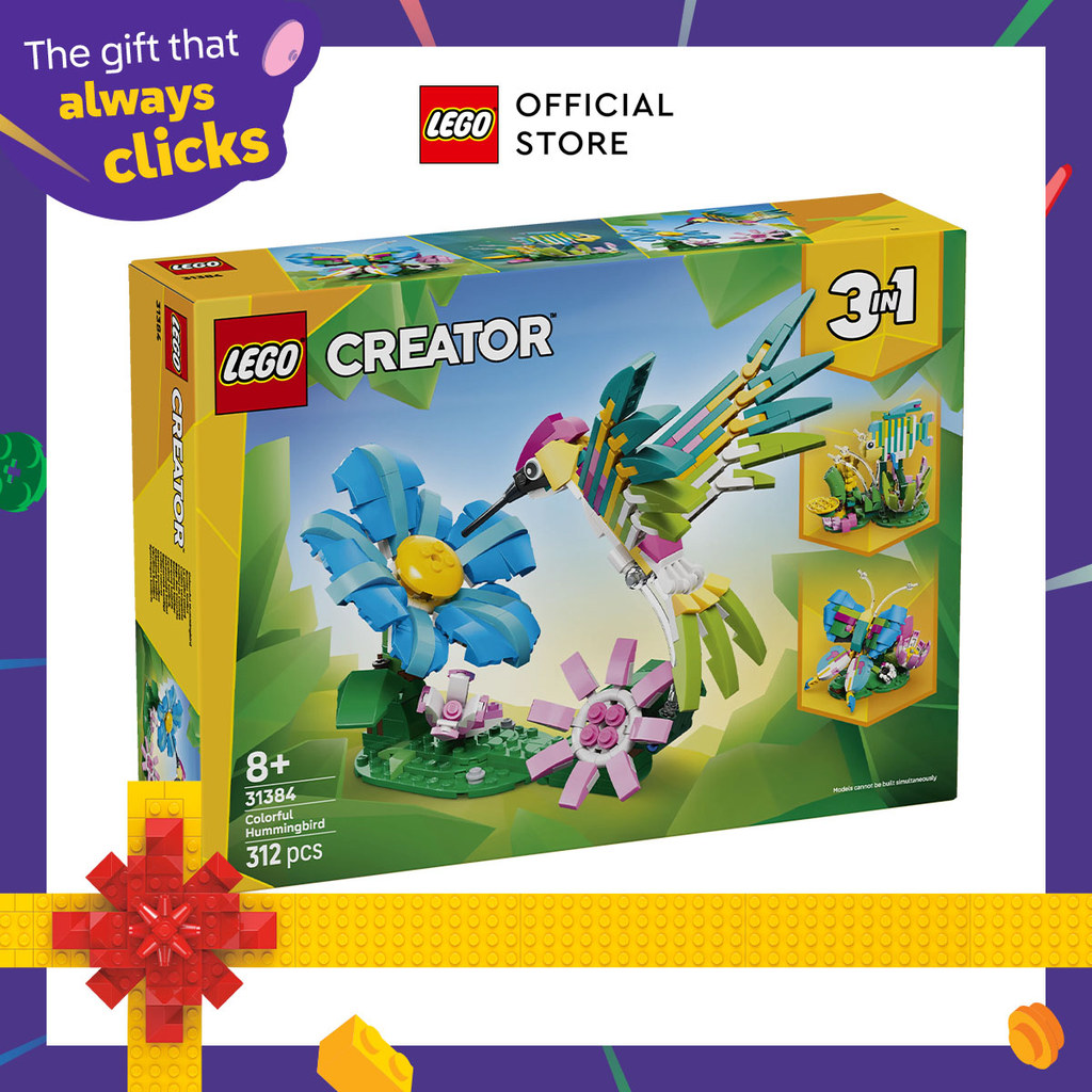 LEGO Creator 31384 Wild Animals: Colorful Hummingbird (312 Pieces), Building Block, Toys, Bricks