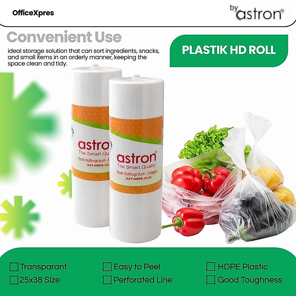 Plastik HD Roll / Plastik Buah / Plastik HD Roll Bag / HDPE Roll Plastic / Plastik Multifungsi ASTRO