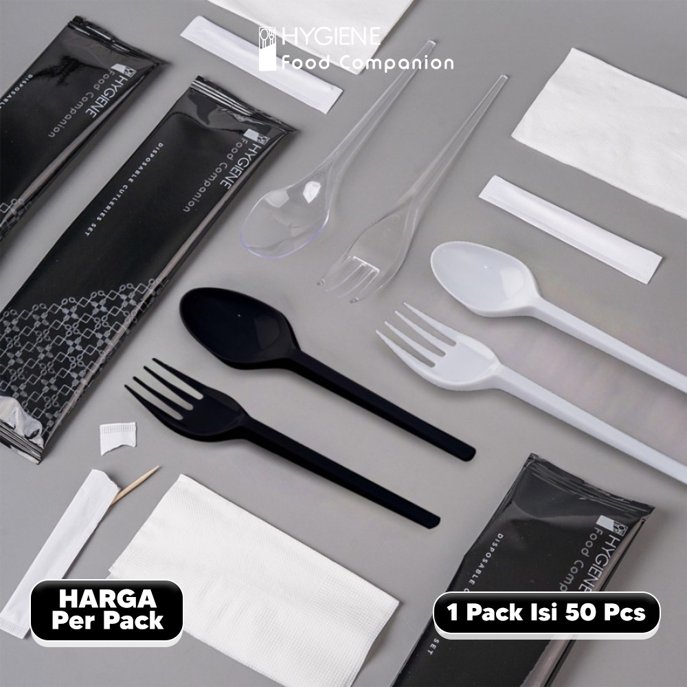 SET SENDOK GARPU PLASTIK PREMIUM / SENDOK SET HYGIENE PREMIUM LENGKAP