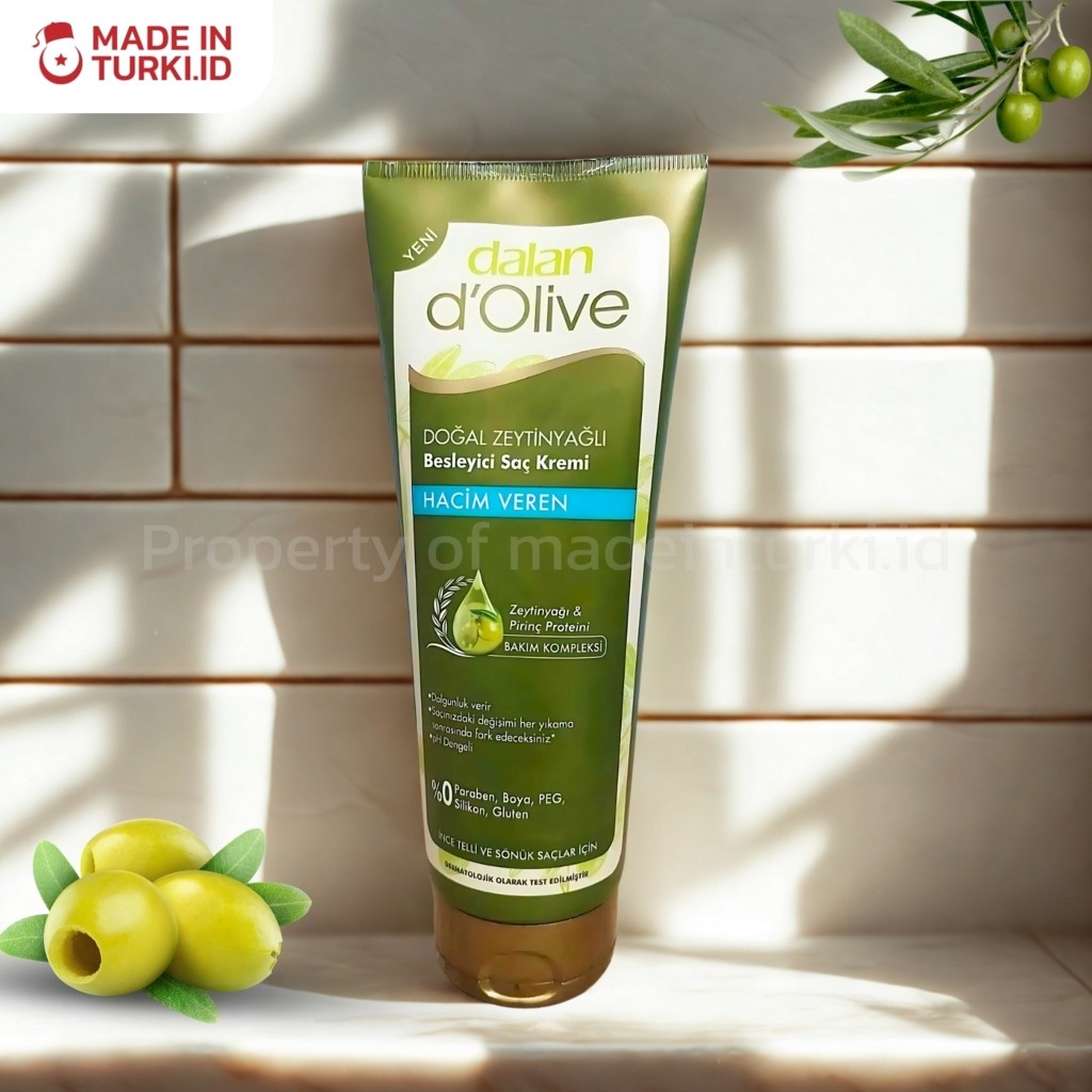Dalan d’Olive Dogal Zeytinyagli Besleyici Saç Kremi Hacim Veren 200 ml  Skincare Krim Organik - 100%