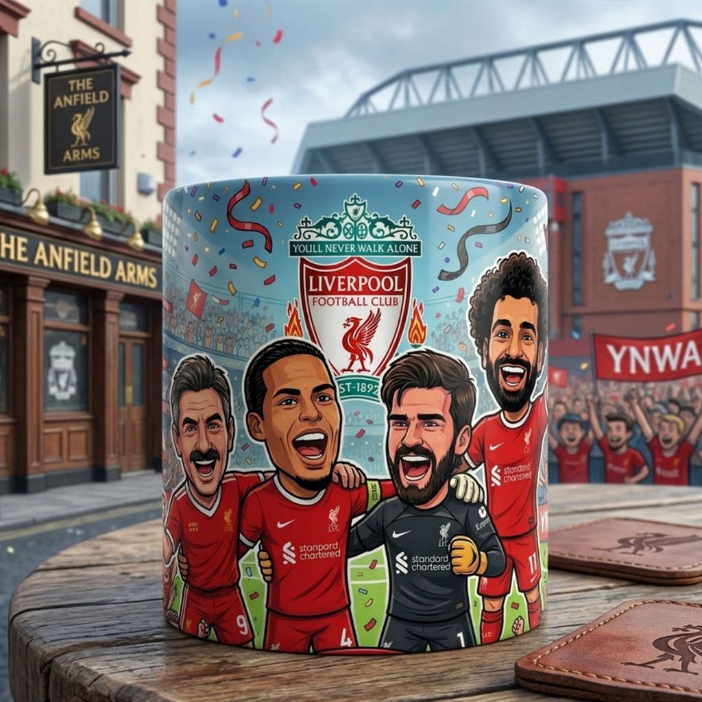 Sepak Bola This Liverpool FC ceramic mug The Reds Kopites Liverpudlian of players like Mohamed Salah
