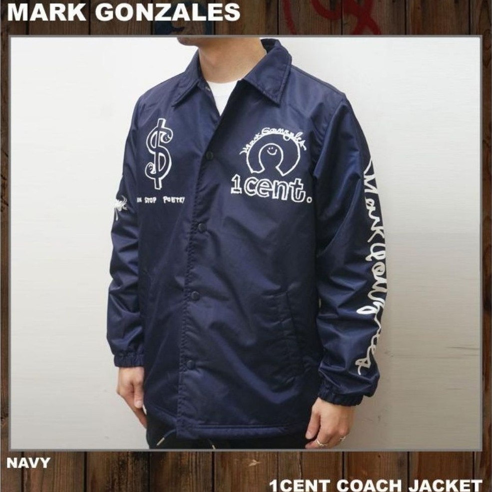 (preloved) 1 cent Coach Jacket Mark Gonzales Navy