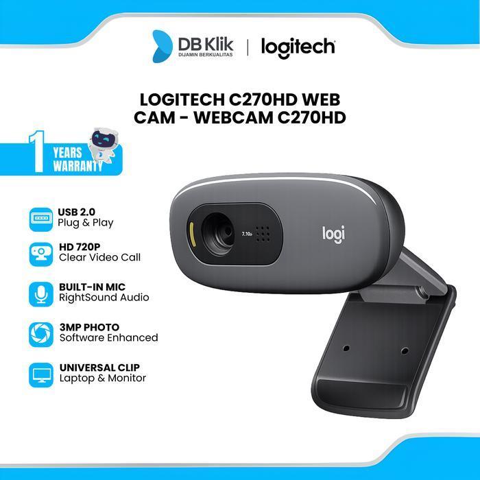 Web Cam Logitech C270HD - Webcam Logitech C270HD - C270HD