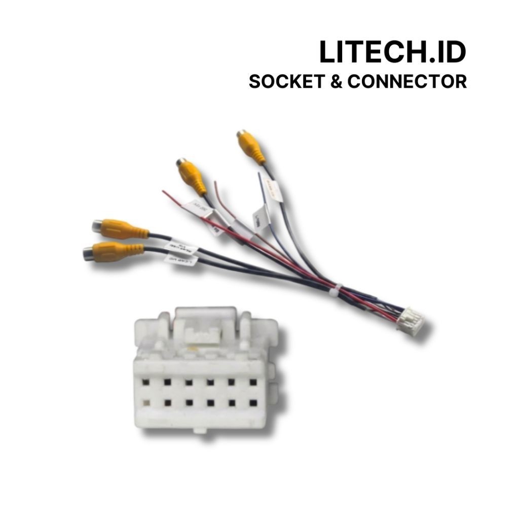 Socket Kamera 360 Android Head Unit 12 pin RCA Adapter Trigger Sein Kiri Kanan