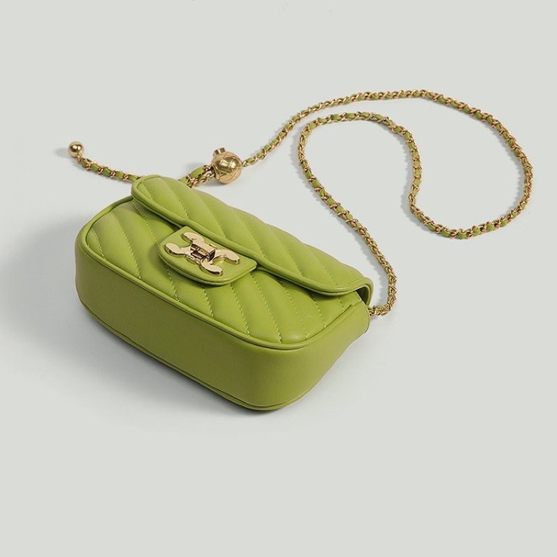 LOISSHOP Tas Selempang Kulit Wanita Dompet Hp Cewek Rantai Luxury Mini Bag JS 8156