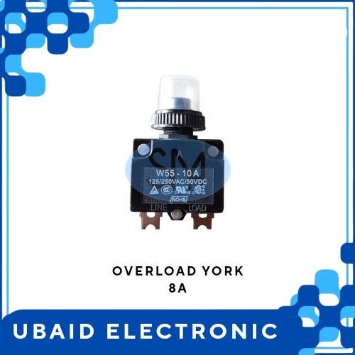 OVERLOAD POMPA SATELIT - 8A - 250V - YORK