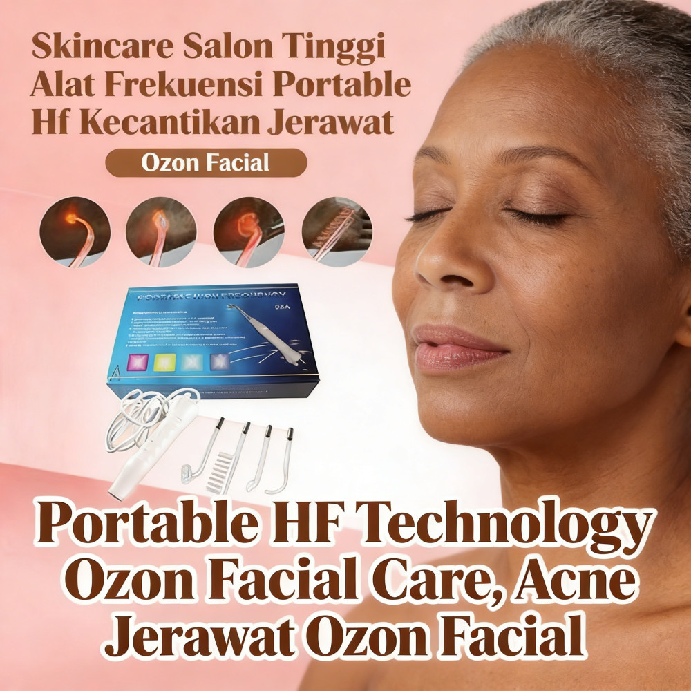 Skincare Kecantikan Frekuensi Tinggi Alat Jerawat High Ozon Portable Facial