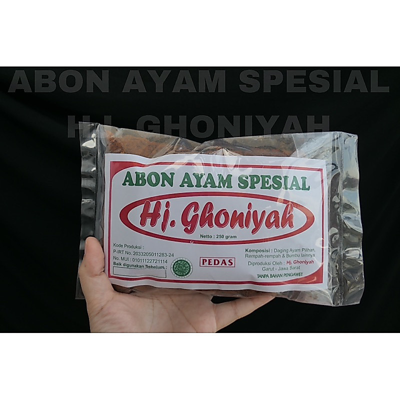 PROMO ABON AYAM SPESIAL HJ. GHONIYAH 250gr / ABON GHONIYAH /ABON HJ.GHONIYAH / ABON AYAM ABON BAYI A