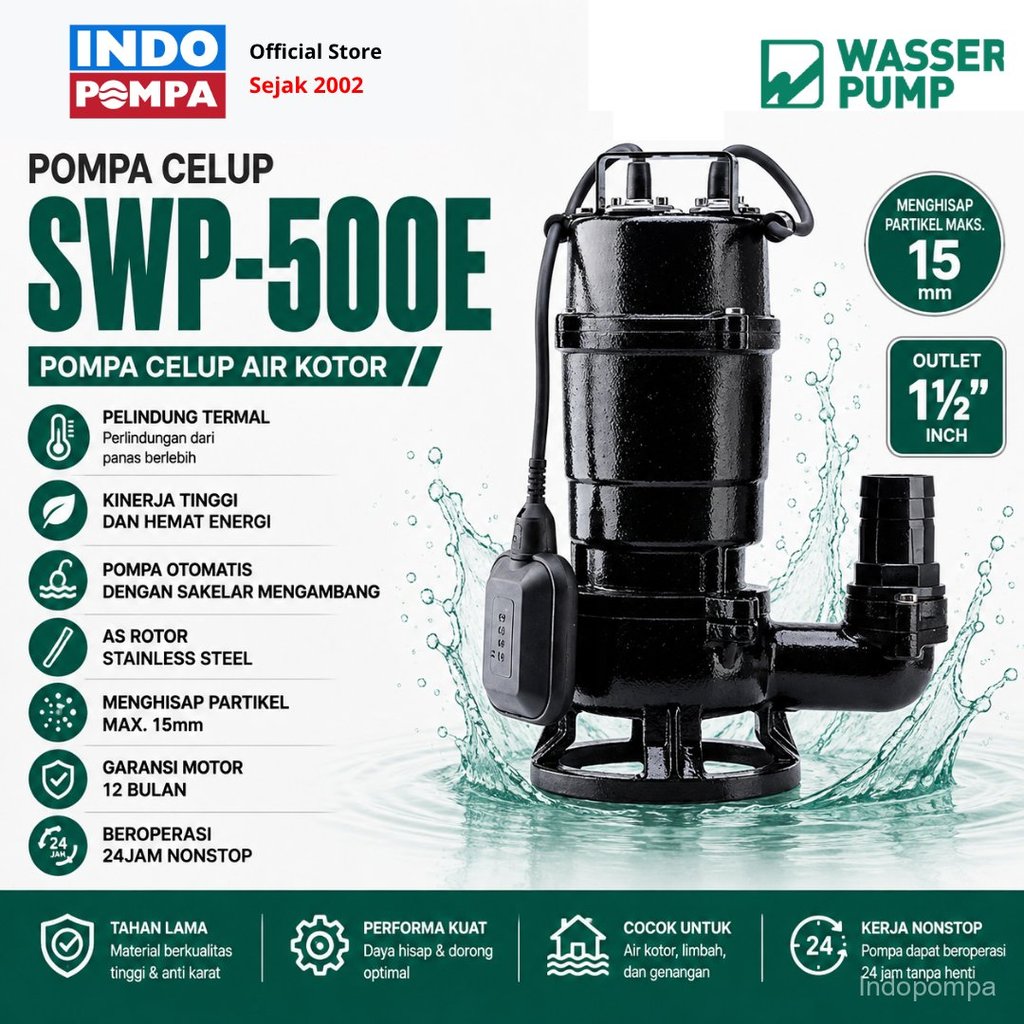 Pompa Celup Air Kotor Wasser SWP-500E