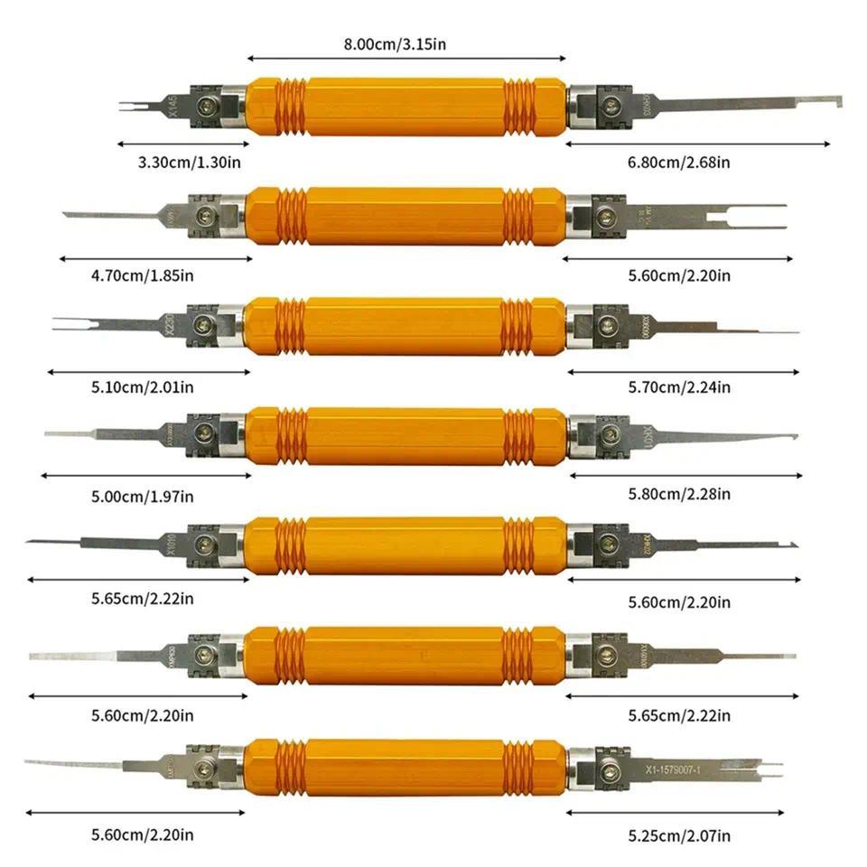 #19K Automotive Terminal Tool,27pcs Car Terminal Removal Tool Kit for Wire Plug Connector (Metal)