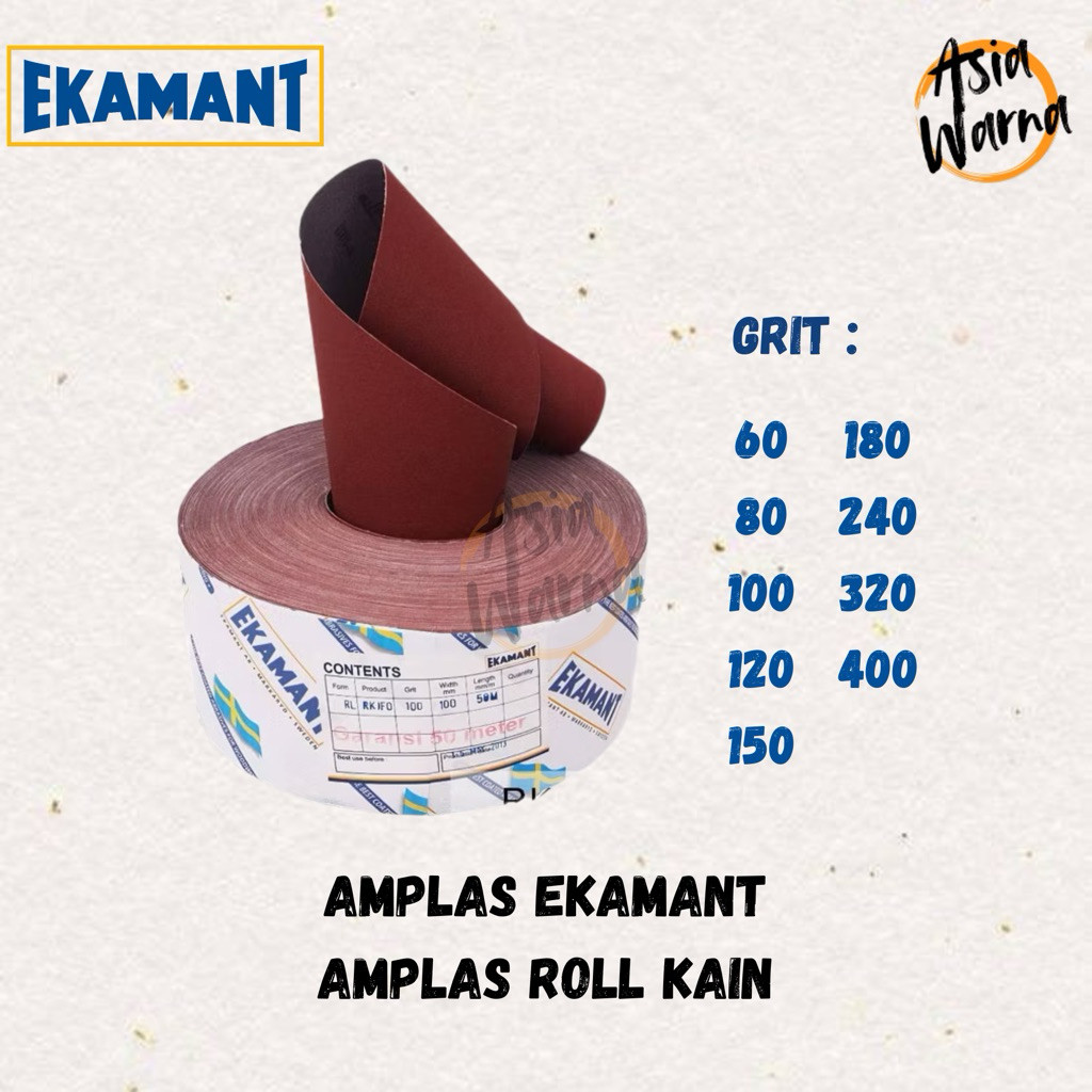 AMPLAS ROLL EKAMANT EKAMEN METERAN ORIGINAL GRIT 60-400 1METER