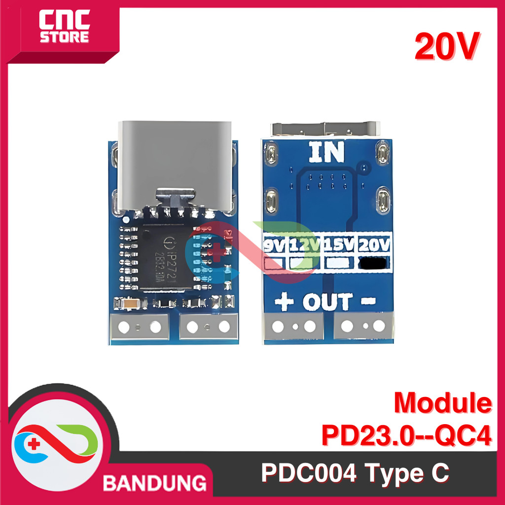 PDC004-PD Type-C PD decoy module PD23.0-QC4 to DC 20V trigger Charger