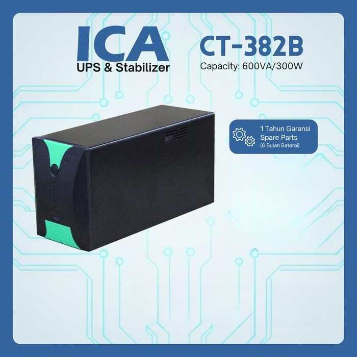 UPS ICA CT 382B CT382B 600VA - 300WATT | LINE INTERACTIVE