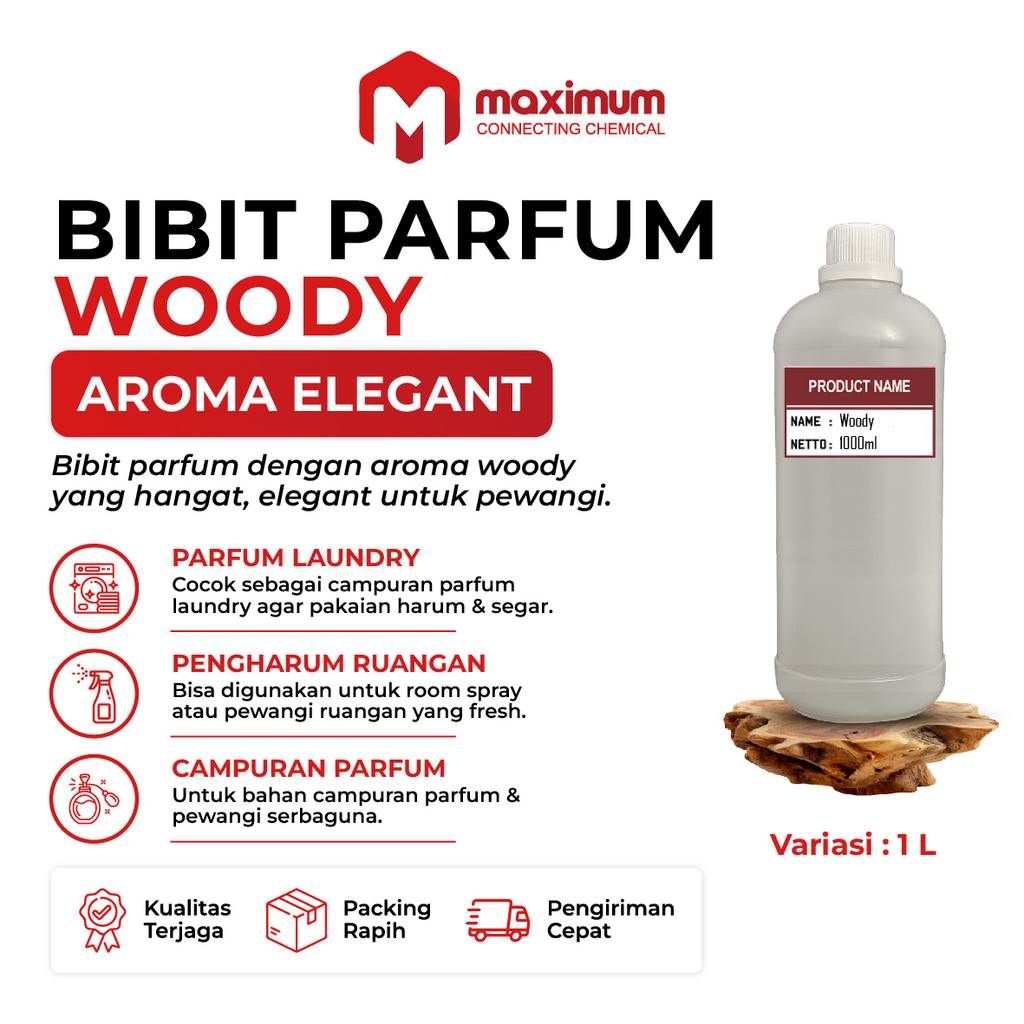 Bibit Parfum Woody 1Liter / Parfum Woody Fragrance Oil 1 Liter