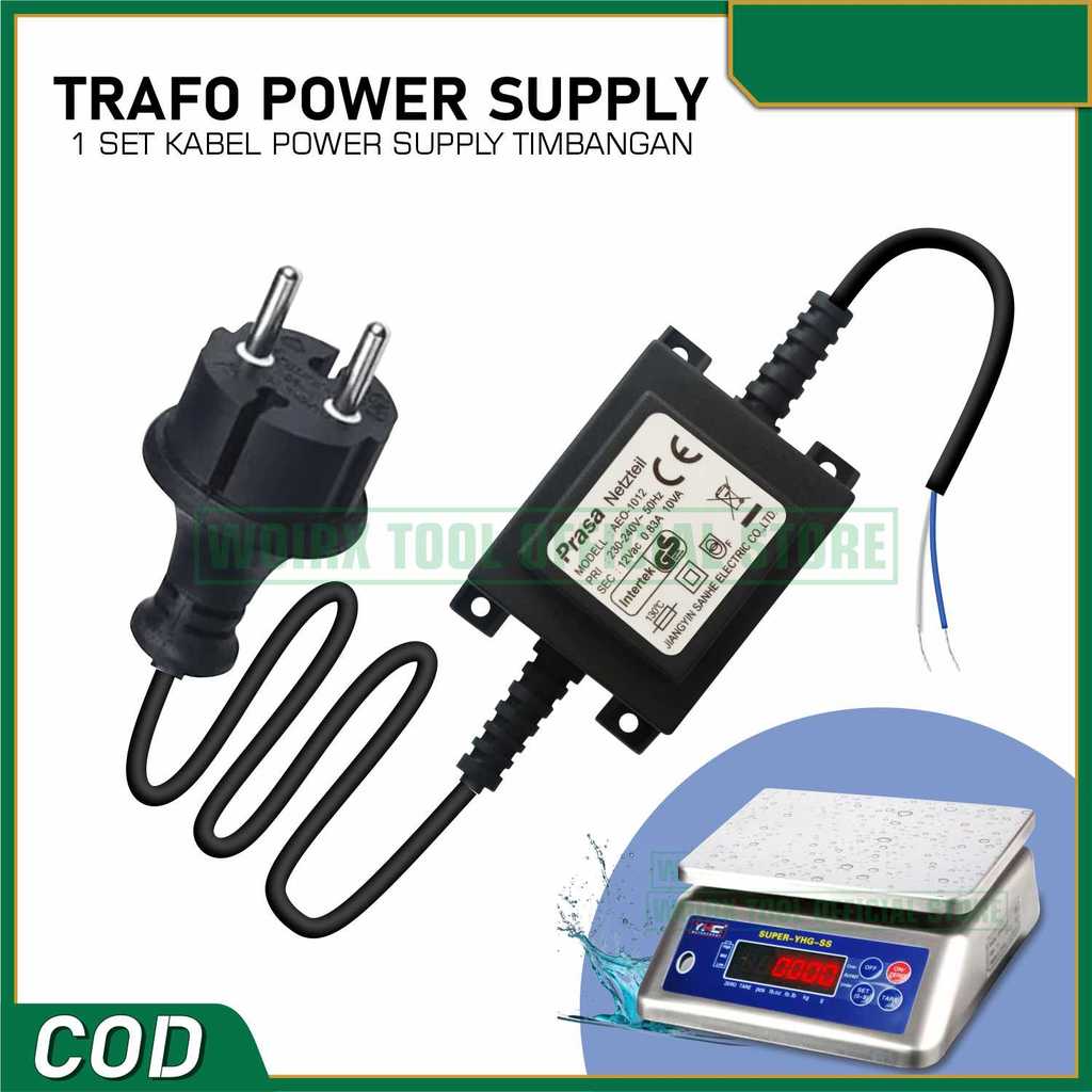 1 Set Kabel Power Trafo Power Supply Timbangan Digital Super SS