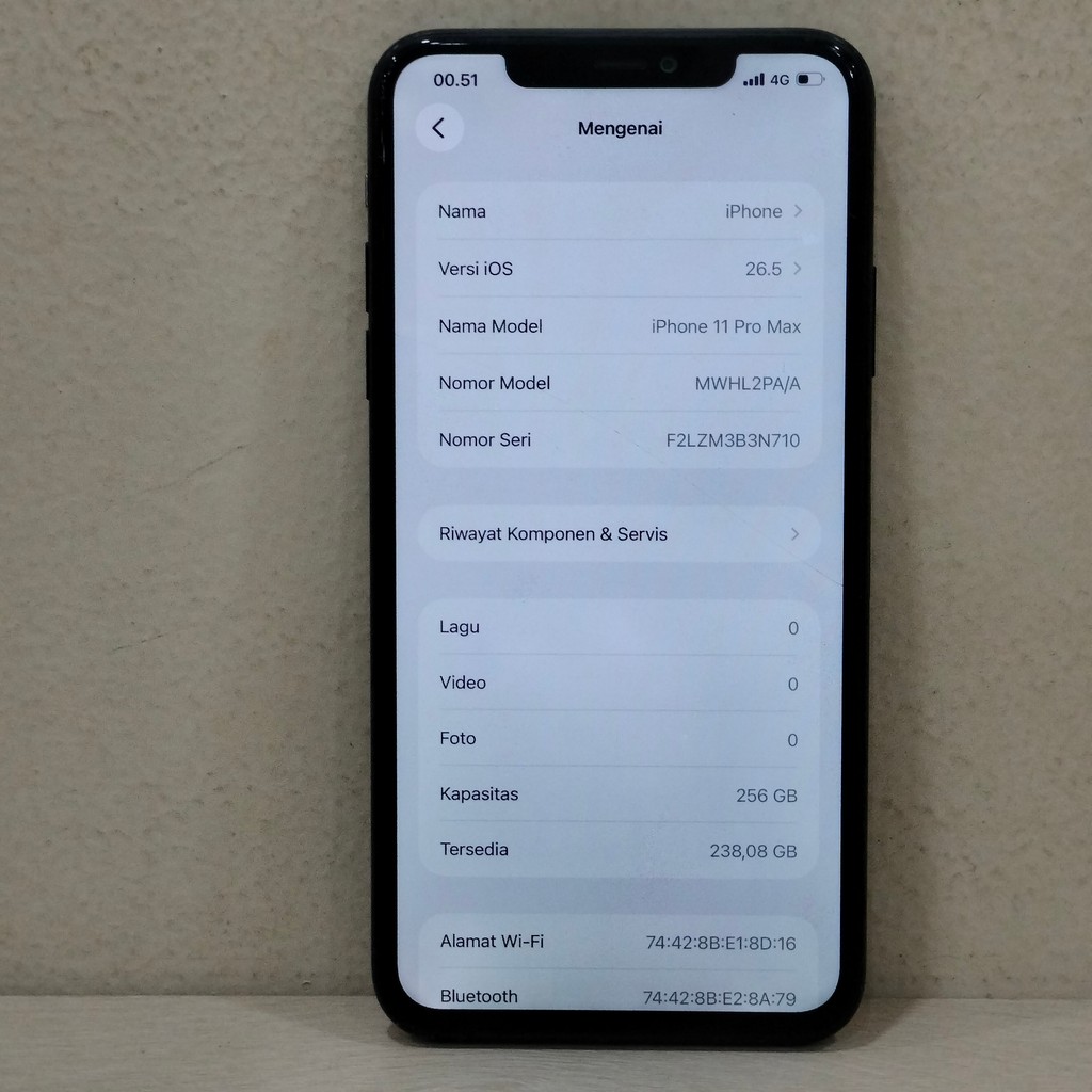 (N710-7) IPHONE 11 PROMAX RAM 256GB (IBOX) PA/A, BATANGAN NI CHARGER "282387"