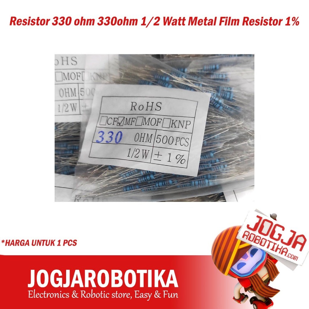 Resistor 330 ohm 330ohm 1/2 Watt Metal Film Resistor 1%