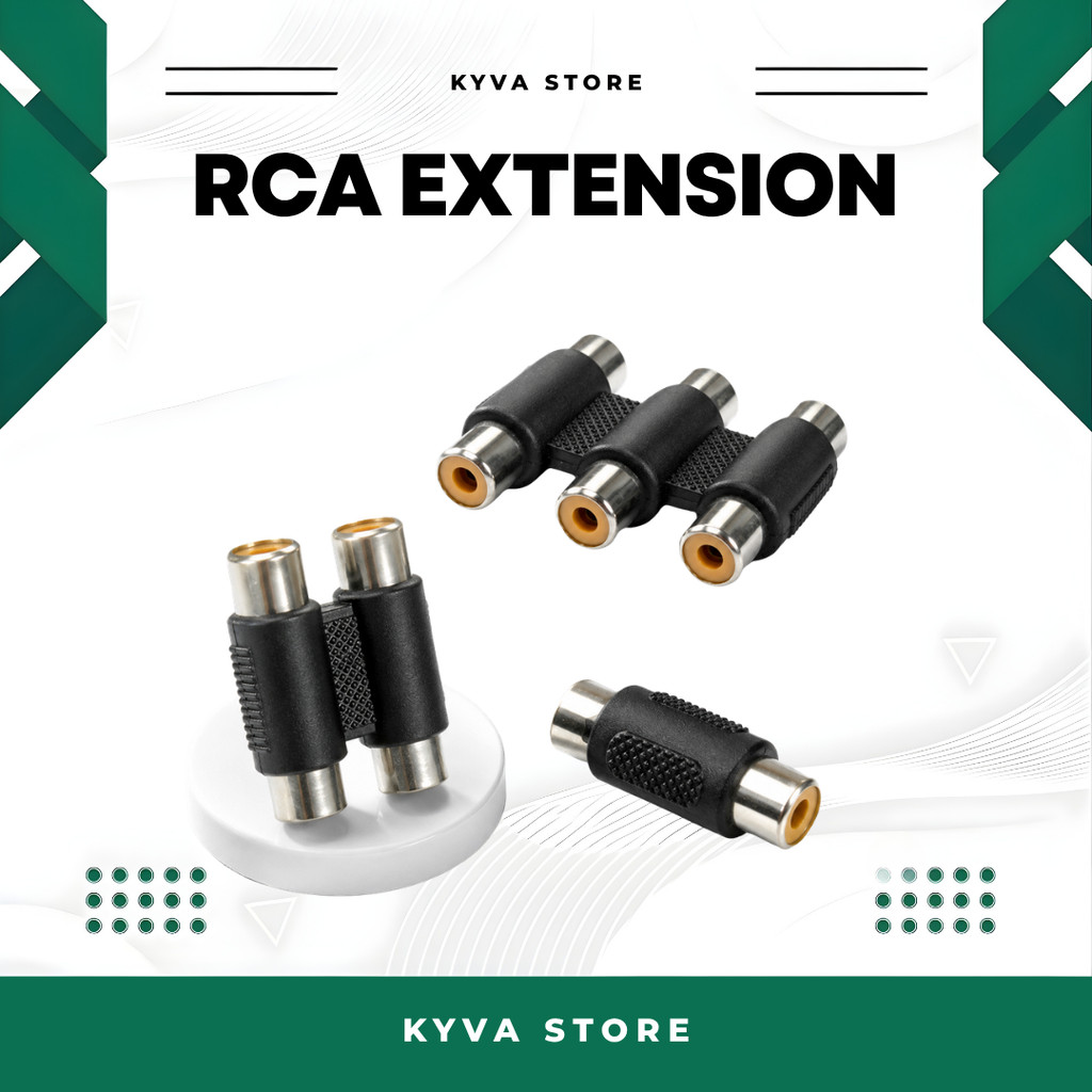 ADAPTER RCA FEMALE COUPLER PENGHUBUNG KABEL AUDIO VIDEO PERPANJANGAN RCA