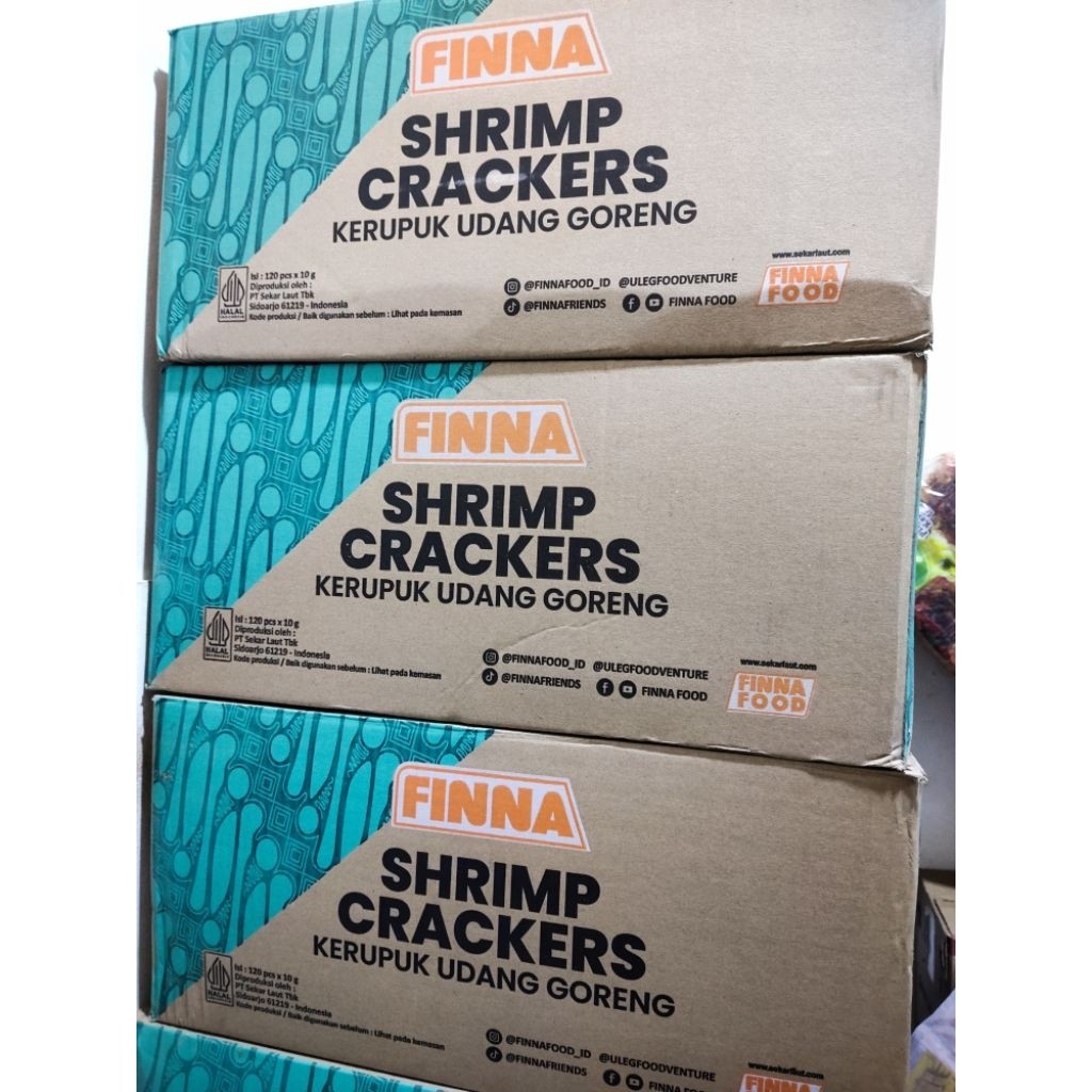 Finna kerupuk udang siap makan / Finna Kerupuk Udang Goreng 1 dus